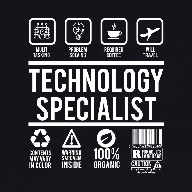 Technology Specialist Funny Tech Computer Laptop Label by Mellowdellow